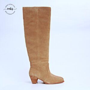 NWOT Vince Camuto Sewinny2 Over The Knee Suede Boots Tan Women 8.5